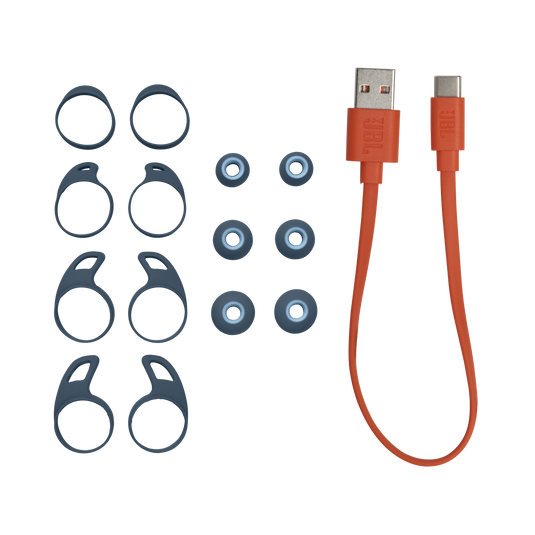 JBL Reflect Flow Pro - Blue - Waterproof true wireless Noise Cancelling active sport earbuds - Detailshot 1 image number null